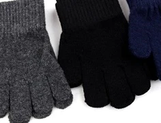 Mikk-line blue nights/antrazite/black fingervanter uld/kunst (3-pak)